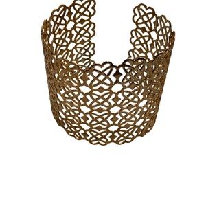 Elegant Gold Filigree Cuff Bracelet